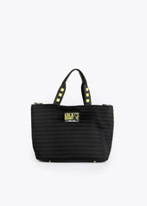12428025-Neon logo mesh tote bag-Black