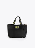 12428025-Neon logo mesh tote bag-Black