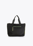 12428025-Neon logo mesh tote bag-Black