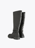 12433007-Rubberised knee-high boots-Black