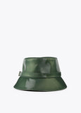 12443015-Patent leather bucket hat with lobster clasp-Kaki