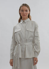 12460019-Satin overshirt-Ivory