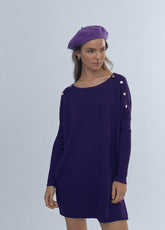 12461004-Long buttoned sweater-Lilac