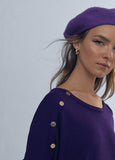 12461004-Long buttoned sweater-Lilac