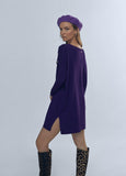 12461004-Long buttoned sweater-Lilac