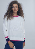12461016-Sweater with cuff details-White
