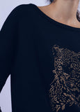 12461019-Animal print sweater-Black