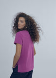 12462009-Print T-shirt with side slits-Lilac