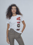 12462010-Lola glitter T-shirt with side slits-White