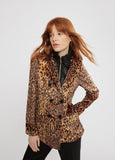 12463003-Animal print velvet blazer-Multi