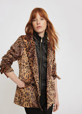 12463003-Animal print velvet blazer-Multi