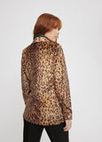 12463003-Animal print velvet blazer-Multi
