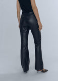 12467022-Faux leather trousers with stud details-Black