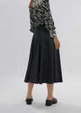 12468008-Satin midi skirt-Black