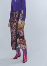 12468009-Asymmetric printed skirt-Raw