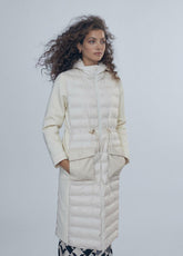 12470017-Quilted jacket with sleeve detail-Ivory