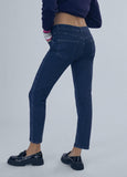 12477003-Jeans with rhinestone detail-Blue