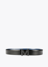 32407005-Reversible belt with crystals-Black