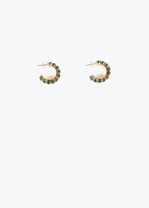 32410003-Hoop earrings with multicoloured crystals-Black