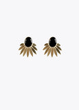 32410005-Leaf earrings-Black