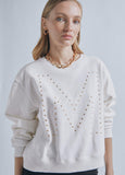 32462004-Sweatshirt with M rhinestone detail-Raw