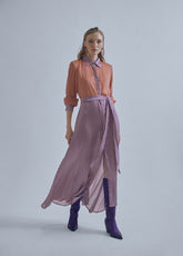 32465023-Contrast houndstooth dress-Multi