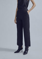 32467013-Textured culottes-Black