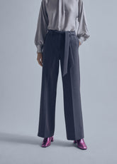 32467024-Straight palazzo trousers-Grey