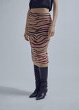 32468005-Animal print midi knit skirt-Multi