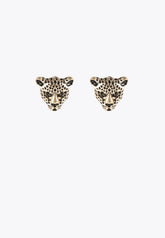 LS2403005-Gold-Leopard face earrings