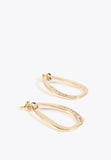 LS2403013-Gold-Large golden oval earrings