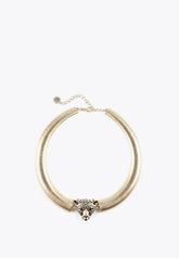 LS2403041-Gold-Leopard head necklace