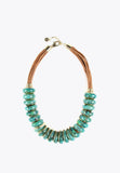 LS2403059-Turquoise-Turquoise multi-piece necklace