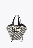LS2404002-Black-Ecru-Two-tone basket-style tote bag