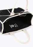 LS2404024-Black-Ecru-Black and white tote bag