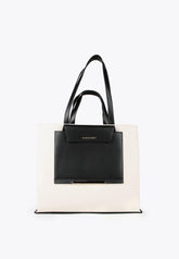 LS2404056-Ecru-Black-Two-tone tote bag