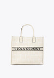 LS2404062-Ecru-Monogram tote bag