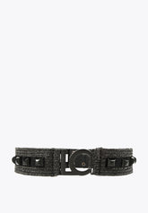 LS2406007-Black-Raffia-effect belt