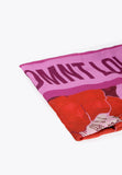 LS2407007-Pink-Red-Monogram and floral print scarf