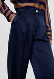 LS2414017-Navy-Straight trousers with pockets