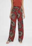 LS2414031-Red-Black-Straight printed trousers