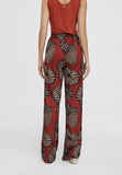 LS2414031-Red-Black-Straight printed trousers