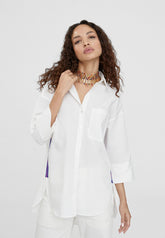 LS2415001-White-Basic cotton shirt