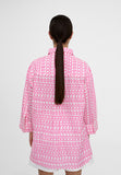 LS2415003-Fuchsia-Oversized logo print shirt