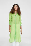 LS2415011-Pistachio-Long blouse with slits