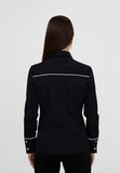 LS2415013-Black-Stretch shirt with contrast piping