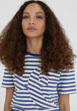 LS2415034-Blue-White-Striped T-shirt with LC positioning