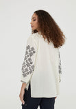 LS2416058-Ecru-Blouse with embroidery