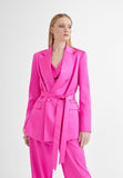 MS2402004-Fuchsia-Satin crossover blazer