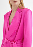 MS2402004-Fuchsia-Satin crossover blazer